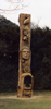 Carved Cedar Totem, Brockenhurst College, The New Forest